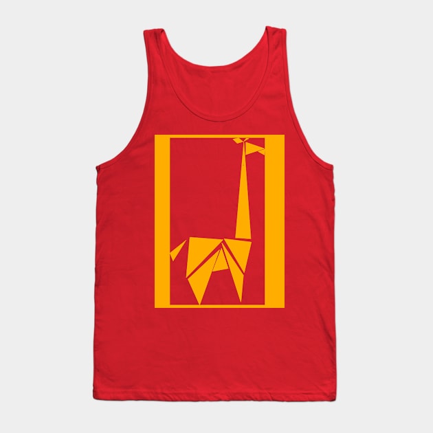 Orange Abstract Giraffe Tank Top by tiffanydaiprai